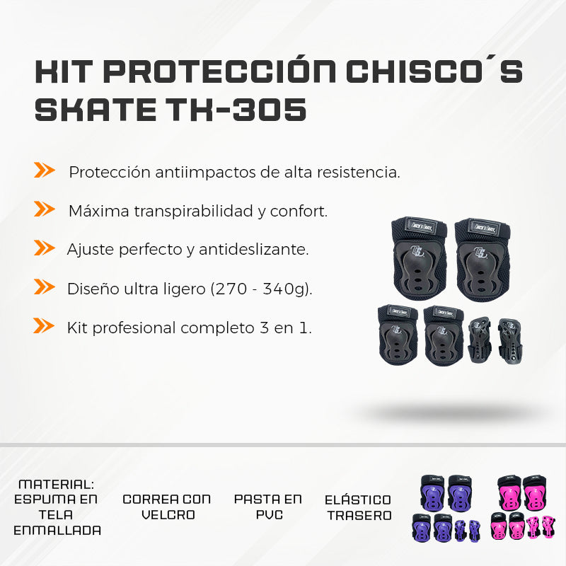 Kit Protección Chisco´s Skate TK-305