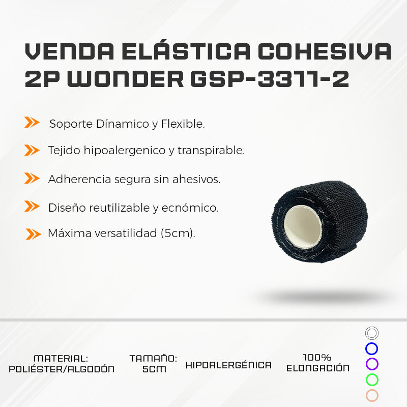 Venda Elástica Cohesiva 2P Wonder GSP-3311-2