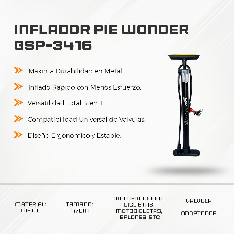 Inflador Pie Wonder GSP-3416