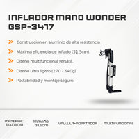 Inflador Mano Wonder  GSP-3417