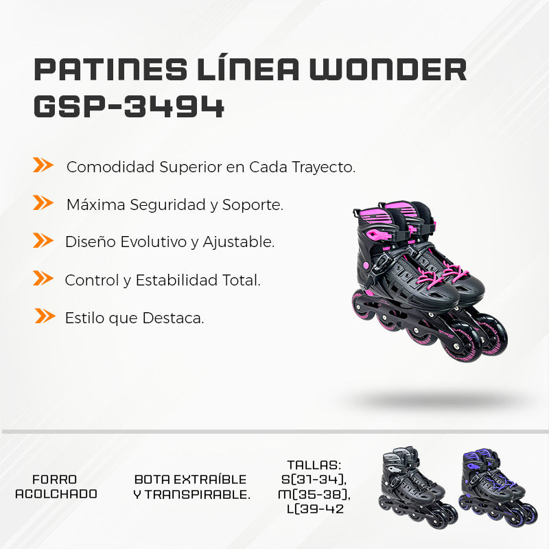 Patines Línea Wonder GSP-3494