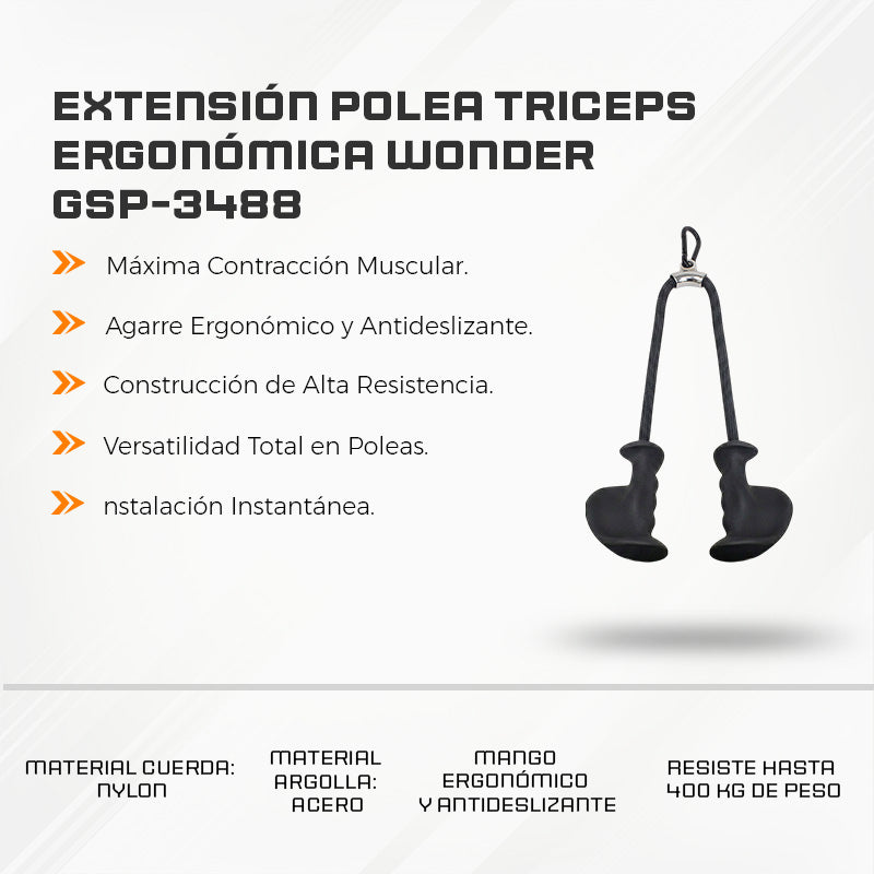 Extensión Polea Triceps Ergonómica Wonder GSP-3488