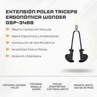 Extensión Polea Triceps Ergonómica Wonder GSP-3488