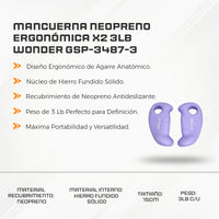 Mancuerna Neopreno Ergonómica X2 3LB Wonder GSP-3487-3