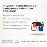 Raqueta Tenis Mesa Set 2 Raq Malla Wonder GSP-3491