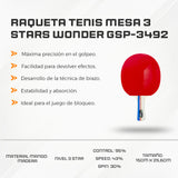 Raqueta Tenis Mesa 3 Stars Wonder GSP-3492