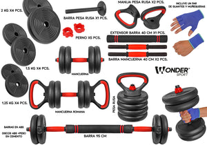 Set de Mancuernas Wonder 20Kg GSP-2992